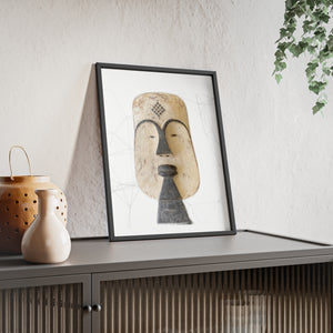 A sorghum mask  used in spiritual , cultural rituals and ceremonies (Posters with Wooden Frame)