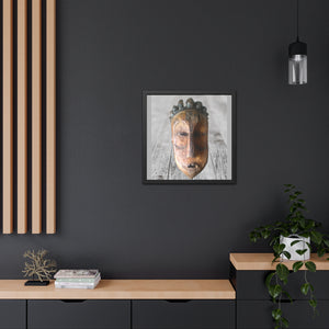 Framed Poster of African wooden masks which are beautiful art objects traditionally used for ceremonies