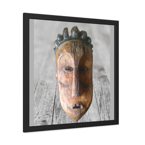 Framed Poster of African wooden masks which are beautiful art objects traditionally used for ceremonies