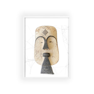A sorghum mask  used in spiritual , cultural rituals and ceremonies (Posters with Wooden Frame)