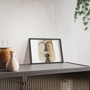 A sorghum mask  used in spiritual , cultural rituals and ceremonies (Posters with Wooden Frame)