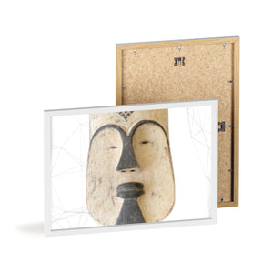 A sorghum mask  used in spiritual , cultural rituals and ceremonies (Posters with Wooden Frame)