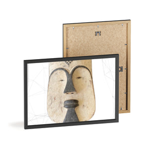 A sorghum mask  used in spiritual , cultural rituals and ceremonies (Posters with Wooden Frame)