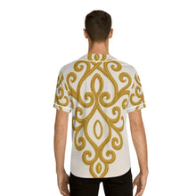 Charger l&#39;image dans la galerie, Chemise Homme Élégante – Motif Tourbillon Doré ( #StyleMasculin &nbsp; #Tendance2025 #ChemiseMotif  #IdéeCadeauHomme #FêteDesPères ; #ChicEtDécontracté  #ChemiseOriginale )