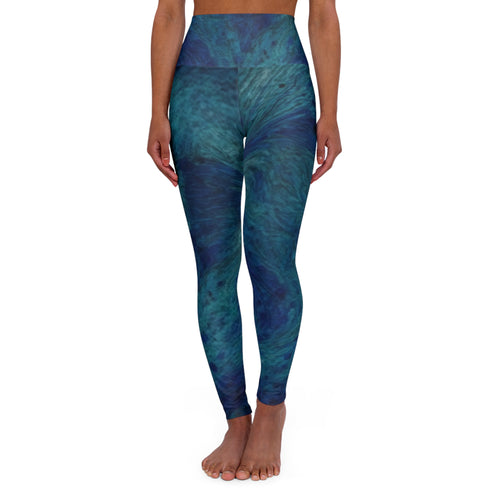 Ocean Breeze High Waisted Yoga Leggings, Gym Wear, Activewear, Fitness Leggings, Yoga Pants, Comfortable Leggings