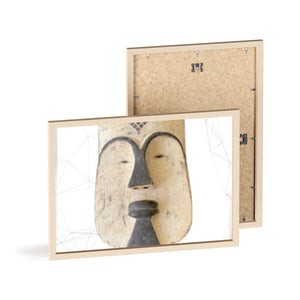 A sorghum mask  used in spiritual , cultural rituals and ceremonies (Posters with Wooden Frame)
