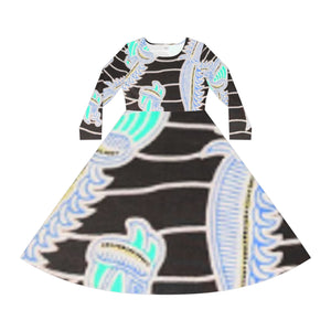 Women's Long Sleeve Dance Dress (AOP)