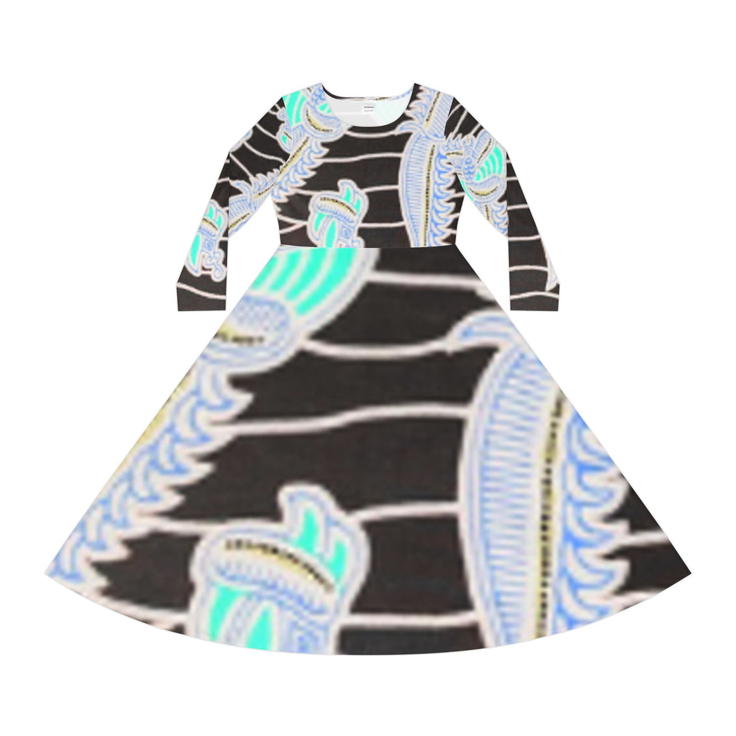 Women's Long Sleeve Dance Dress (AOP)