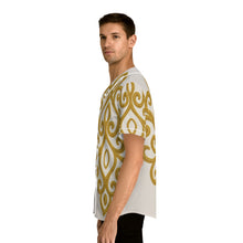 Charger l&#39;image dans la galerie, Chemise Homme Élégante – Motif Tourbillon Doré ( #StyleMasculin &nbsp; #Tendance2025 #ChemiseMotif  #IdéeCadeauHomme #FêteDesPères ; #ChicEtDécontracté  #ChemiseOriginale )
