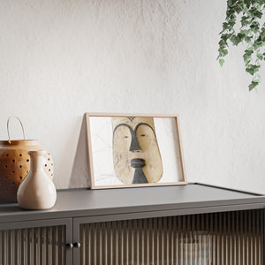 A sorghum mask  used in spiritual , cultural rituals and ceremonies (Posters with Wooden Frame)