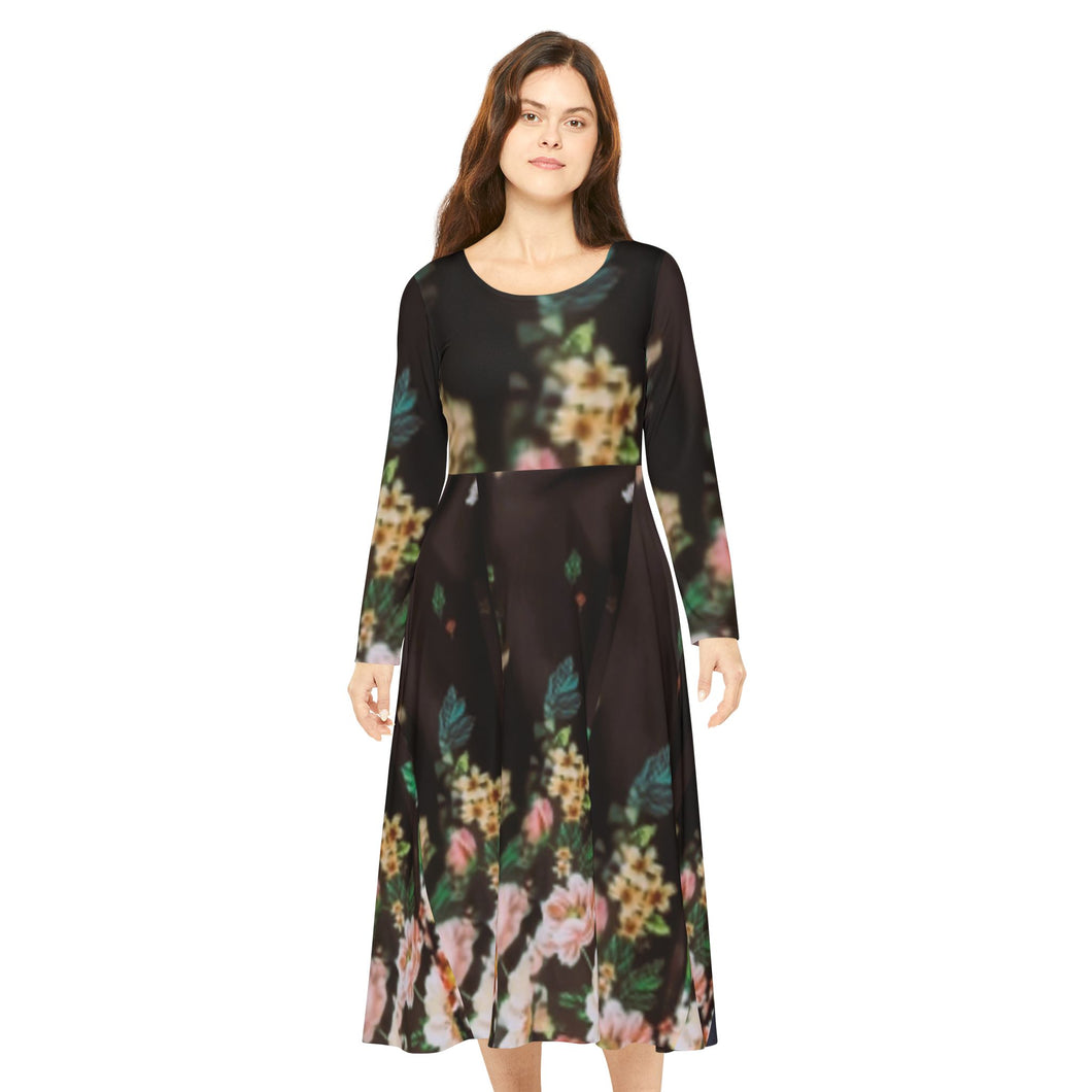 Women's Long Sleeve Dance Dress (AOP)