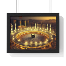 Charger l&#39;image dans la galerie, Horizontal Framed Poster of Kaaba