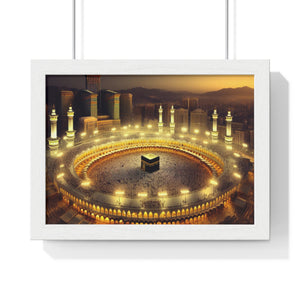 Horizontal Framed Poster of Kaaba