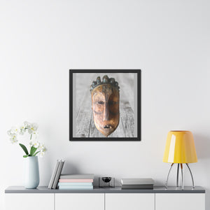 Framed Poster of African wooden masks which are beautiful art objects traditionally used for ceremonies