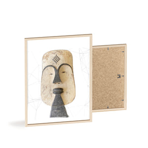 A sorghum mask  used in spiritual , cultural rituals and ceremonies (Posters with Wooden Frame)