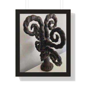 An African cimier mask   Framed Vertical Poster