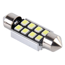 Charger l&#39;image dans la galerie, Lot de 2 lampes de lecture pour voiture Festoon 41 mm 3 W 300 lm Lumière blanche 8 LED 3528 SMD Canbus sans erreur, DC 12