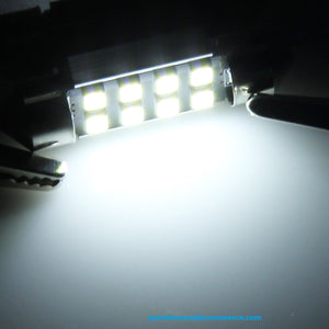 Lot de 2 lampes de lecture pour voiture Festoon 41 mm 3 W 300 lm Lumière blanche 8 LED 3528 SMD Canbus sans erreur, DC 12