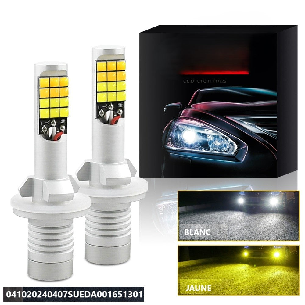 Feu Antibrouillard Bicolore avec Lampe 30 LED SMD-2525 2 PCS V6 880 DC9-36V 30W 3000LM IP65 POUR VOITURE