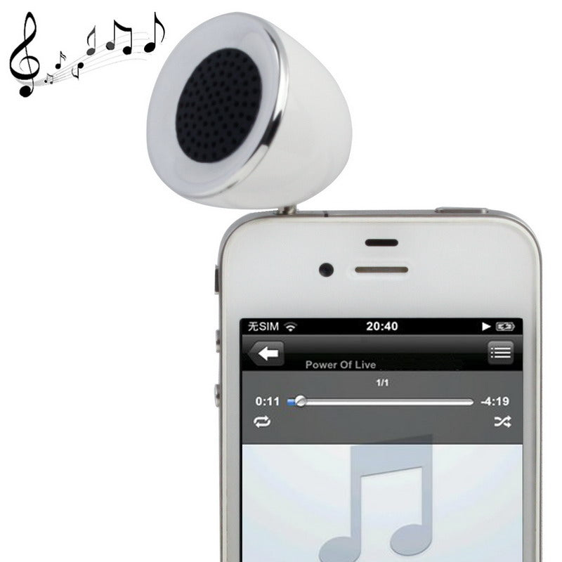 Haut-parleur pour téléphone portable 3 W avec prise jack 3,5 mm (blanc, Noir)