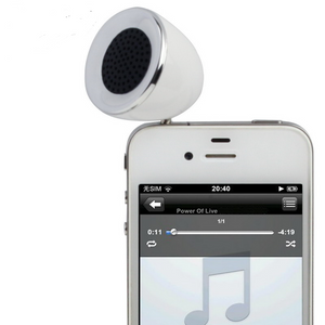 Haut-parleur pour téléphone portable 3 W avec prise jack 3,5 mm (blanc, Noir)