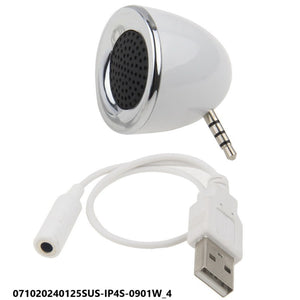 Haut-parleur pour téléphone portable 3 W avec prise jack 3,5 mm (blanc, Noir)