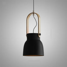 Charger l&#39;image dans la galerie, Suspension rétro industrielle créative en fer à une tête, ampoule E27, salon( #LustreBois  #LuminaireDesign  #DécoIntérieure  #LampeCréative  #SuspensionBois  #CreativeLamp  #ModernInteriorDesign  #WoodDecor  )