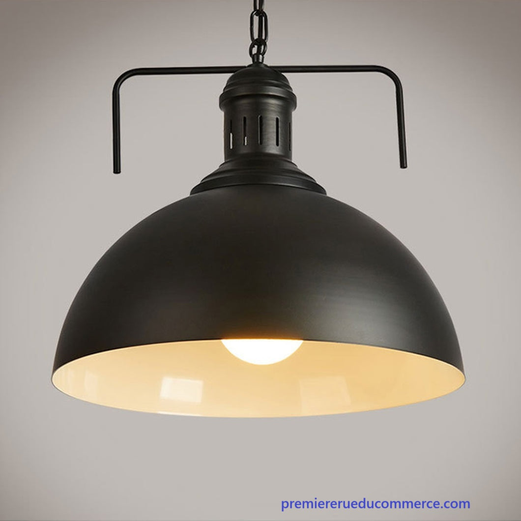 Suspension rétro industrielle créative en fer à une tête, ampoule E27, idéale pour cuisine, salle à manger, chambre à coucher, salon