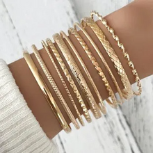 Charger l&#39;image dans la galerie, Ensemble de bracelets simples multicouches de style bohème