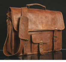 Charger l&#39;image dans la galerie, Nouveaux Sac  hommes en cuir véritable, couleur marron ,sac fourre-tout, sac à bandoulière , porte-documents