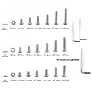 Vis et écrous en acier inoxydable M3 M4 M5 M6 , Vis à tête cylindrique à six pans creux , kit d'assortiment de clés pour joints
