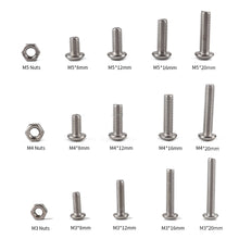 Charger l&#39;image dans la galerie, Vis et écrous en acier inoxydable M3 M4 M5 M6 , Vis à tête cylindrique à six pans creux , kit d&#39;assortiment de clés pour joints