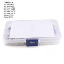 Charger l&#39;image dans la galerie, Vis et écrous en acier inoxydable M3 M4 M5 M6 , Vis à tête cylindrique à six pans creux , kit d&#39;assortiment de clés pour joints