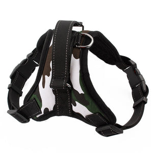 Fashion Nylon Breathable Pet Dogs Adjustable Harness Lead Leash Collar Belt with 3m Reflective Yarn, Random Color Delivery
