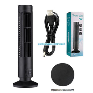 Ventilateur électrique USB enforme de  tour sans feuilles Ventilateur de climatisation
