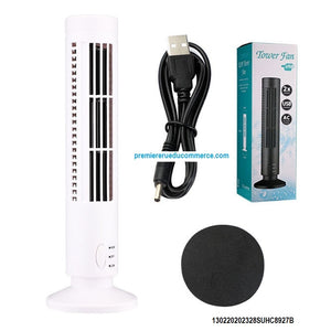 Ventilateur électrique USB enforme de  tour sans feuilles Ventilateur de climatisation
