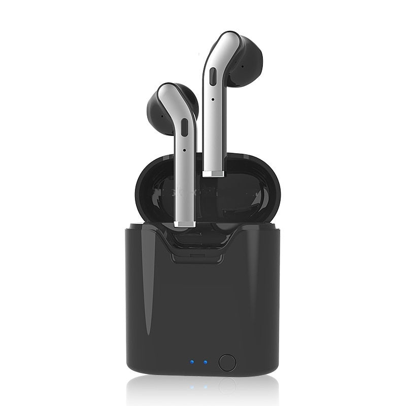 Bluetooth 5.0  Connection grande Distance. Écouteur Bluetooth sans fil avec boîte de charge magnétique, prise en charge de l'affichage d'alimentation IOS et de la correspondance de la mémoire Bluetooth et appel HD