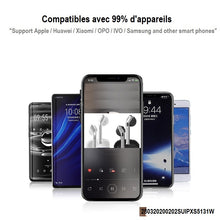 Charger l&#39;image dans la galerie, Bluetooth 5.0  Connection grande Distance. Écouteur Bluetooth sans fil avec boîte de charge magnétique, prise en charge de l&#39;affichage d&#39;alimentation IOS et de la correspondance de la mémoire Bluetooth et appel HD