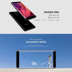 DOOGEE X60L, 2GB+16GB,Dual Back Cameras, DTouch Fingerprint Identification,phone