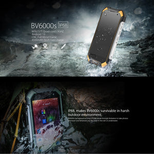 Téléphone Blackview BV6000S à triple-protection, 2 Go + 16 Go IP68 étanche à la poussière, antichoc, 4,7 pouces, Android 7.0 MTK6737T Quad-core 1.5GHz, réseau: 4G