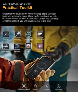 Ulefone Armor X6 Rugged Phone, 2GB+16GB  ,  IP68/IP69K Waterproof Dustproof Shockproof, Face Identification, 4000mAh Battery, 5.0 inch Android 9.0 MTK6580A/W Quad Core up to 1.3GHz, Network: 3G