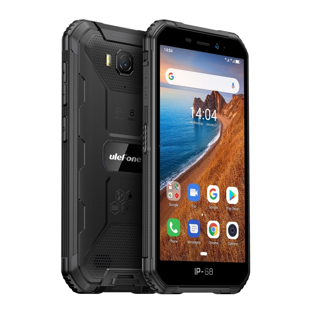 Ulefone Armor X6 Rugged Phone, 2GB+16GB  ,  IP68/IP69K Waterproof Dustproof Shockproof, Face Identification, 4000mAh Battery, 5.0 inch Android 9.0 MTK6580A/W Quad Core up to 1.3GHz, Network: 3G