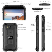 Charger l&#39;image dans la galerie, Ulefone Armor X6 Rugged Phone, 2GB+16GB  ,  IP68/IP69K Waterproof Dustproof Shockproof, Face Identification, 4000mAh Battery, 5.0 inch Android 9.0 MTK6580A/W Quad Core up to 1.3GHz, Network: 3G