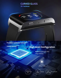 DOMINO DM2018 Smart Watch Phone, 1GB+16GB 1.54 inch Android 6.0, MTK6737M Quad Core 1.1GHz, Network: 3G, 1.3MP Camera / Heart Rate / Pedometer / GPS / WiFi / Bluetooth / SOS
