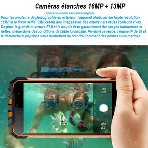 Téléphone robuste Ulefone Armor 2, 6 Go + 64 Go , IP68 étanche à la poussière antichoc, identification d'empreintes digitales, 5.0 pouces Android 7.0  4G, NFC, OTG, Dual SIM ...
