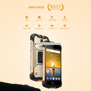 Téléphone robuste Ulefone Armor 2, 6 Go + 64 Go , IP68 étanche à la poussière antichoc, identification d'empreintes digitales, 5.0 pouces Android 7.0  4G, NFC, OTG, Dual SIM ...