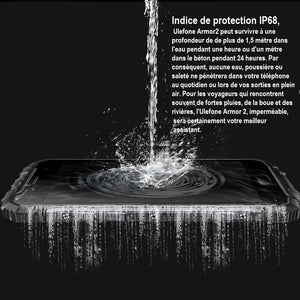 Téléphone robuste Ulefone Armor 2, 6 Go + 64 Go , IP68 étanche à la poussière antichoc, identification d'empreintes digitales, 5.0 pouces Android 7.0  4G, NFC, OTG, Dual SIM ...
