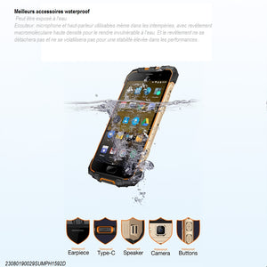 Téléphone robuste Ulefone Armor 2, 6 Go + 64 Go , IP68 étanche à la poussière antichoc, identification d'empreintes digitales, 5.0 pouces Android 7.0  4G, NFC, OTG, Dual SIM ...