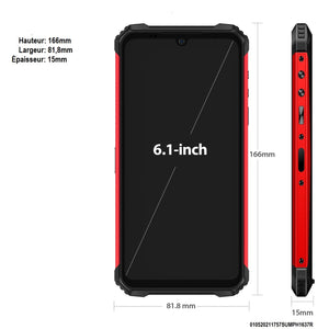 Téléphone robuste Ulefone Armor 8, 4 Go + 64 Go, triples caméras arrière , IP68 / IP69K étanche à la poussière, antichoc, identification du visage et d...