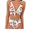 Charger l&#39;image dans la galerie, 2 PCS High Waist Sexy Print Bandage Backless Swimsuit for Women